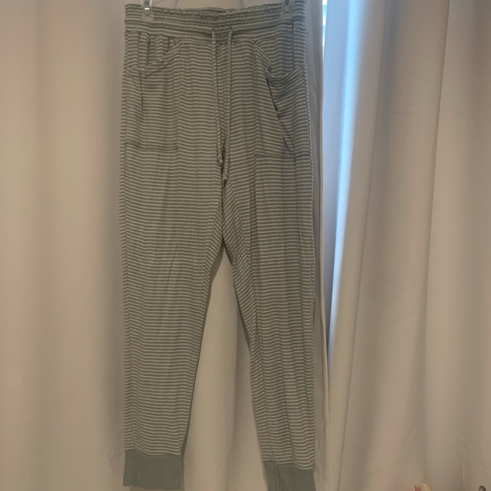 light green stripped sweatpants